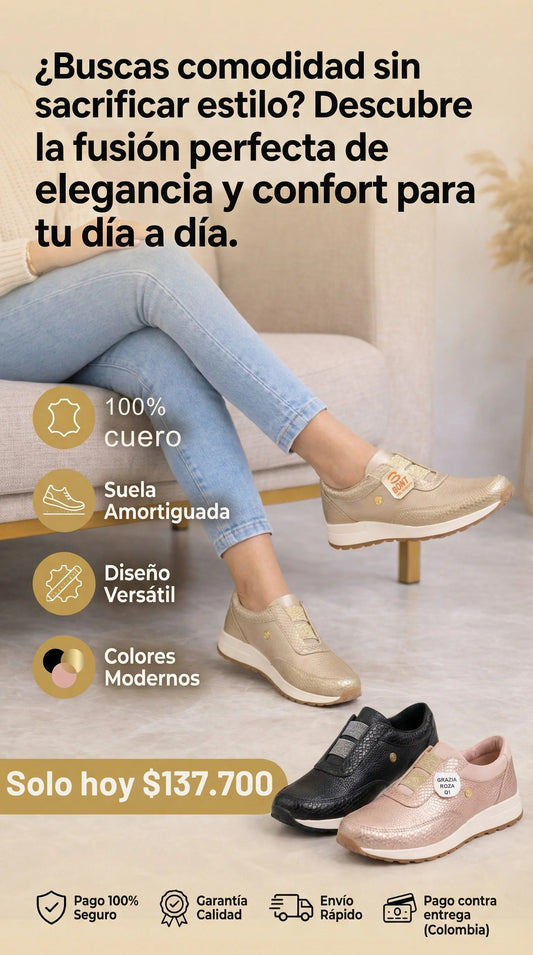Zapato Cuero Aura Flex