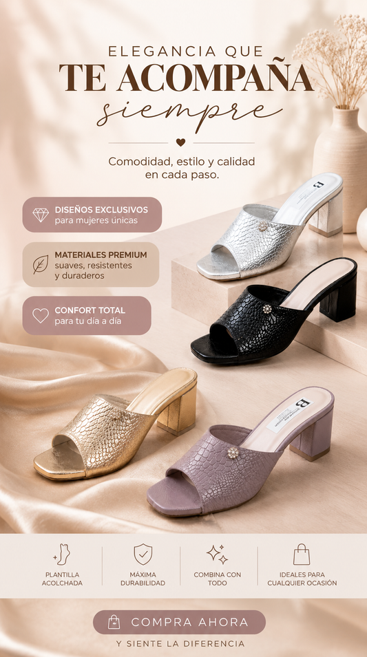 TACON BELLA LUXE 100% CUERO