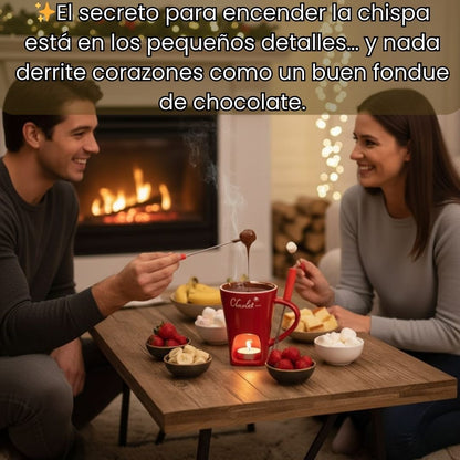 Taza de fondue de chocolate🍫✨