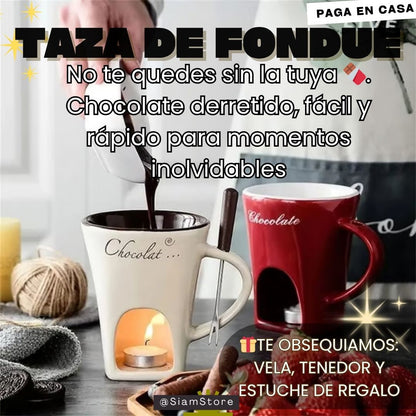 Taza de fondue de chocolate🍫✨