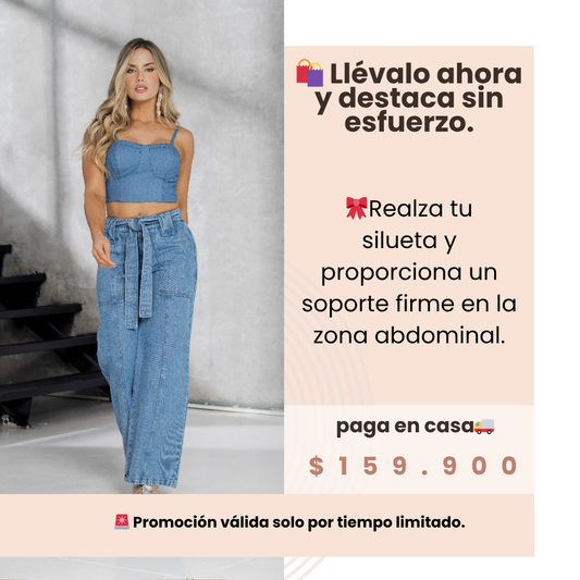 Set Luxe Denim 💙(CROPTOP + JEAN)