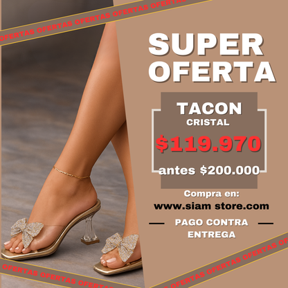 Sandalias Tacón Cristal ✨