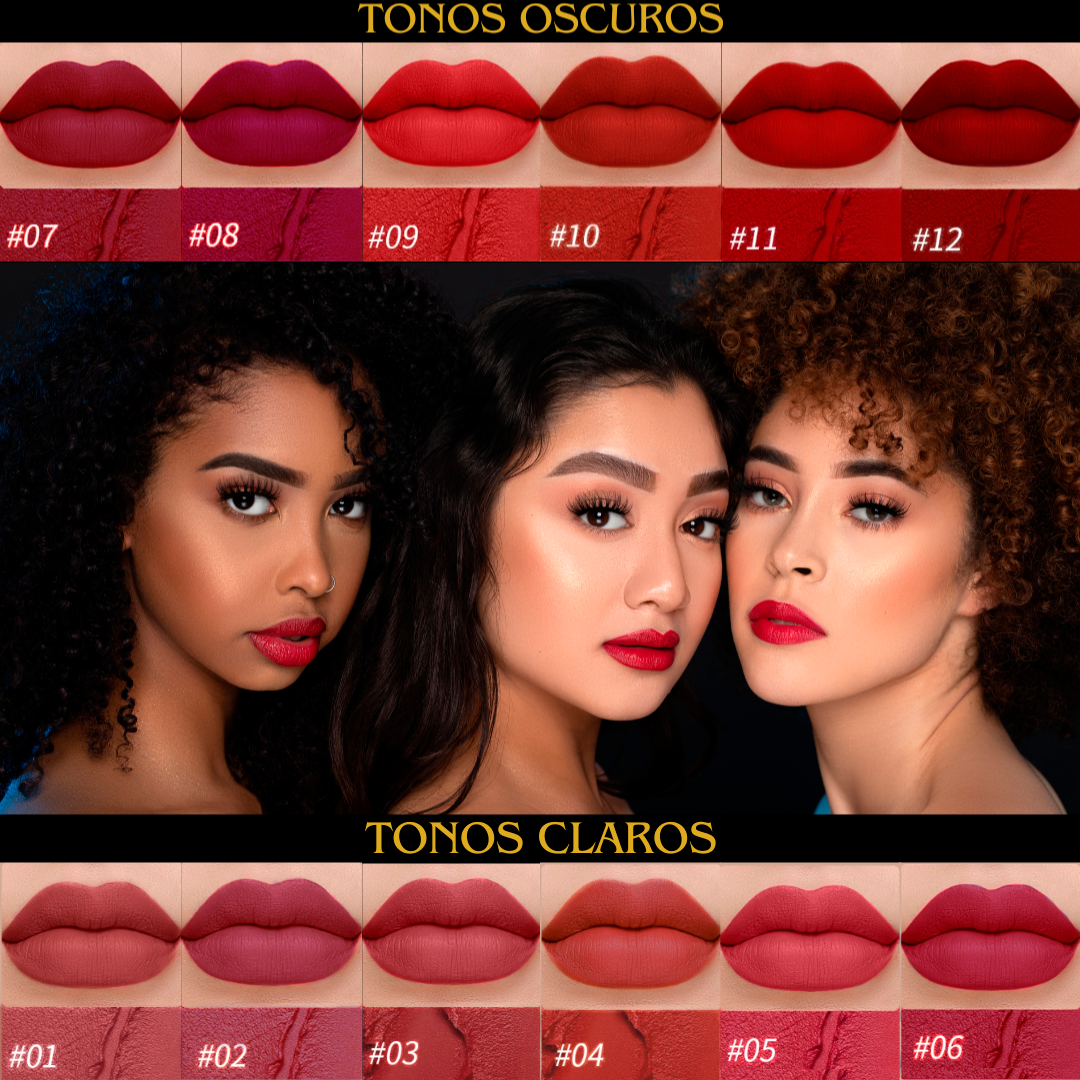 Kit  De Labiales Líquidos  X6 De Larga Duración Y  Waterproof + Obsequio